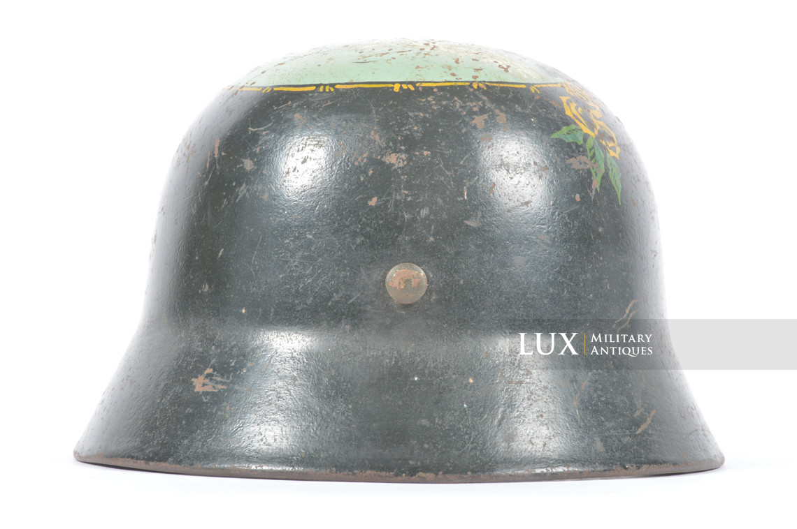 M40 captured German « Normandy 1944 » US Veteran art helmet, « untouched / as-found » - photo 14