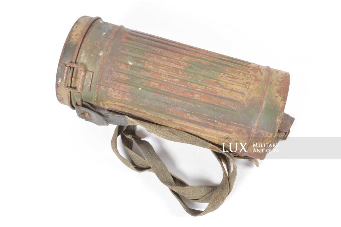 German Normandy camouflage gas mask canister set, « untouched / as-found » - photo 13
