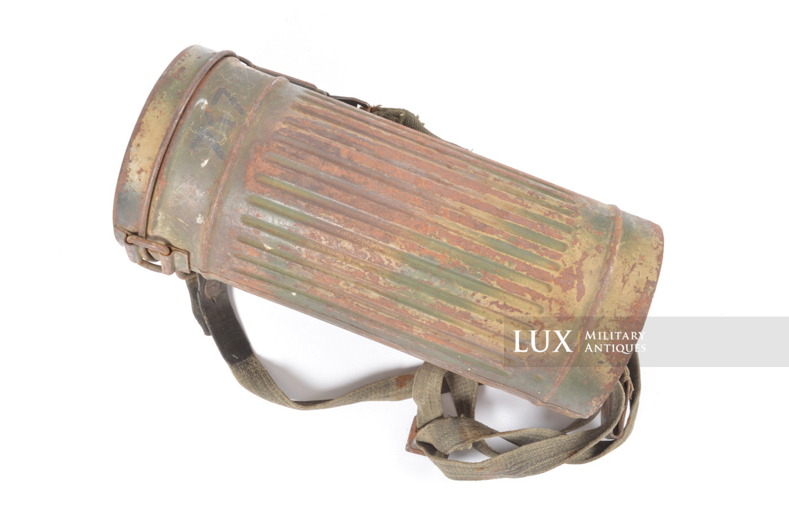 German Normandy camouflage gas mask canister set, « untouched / as-found » - photo 14