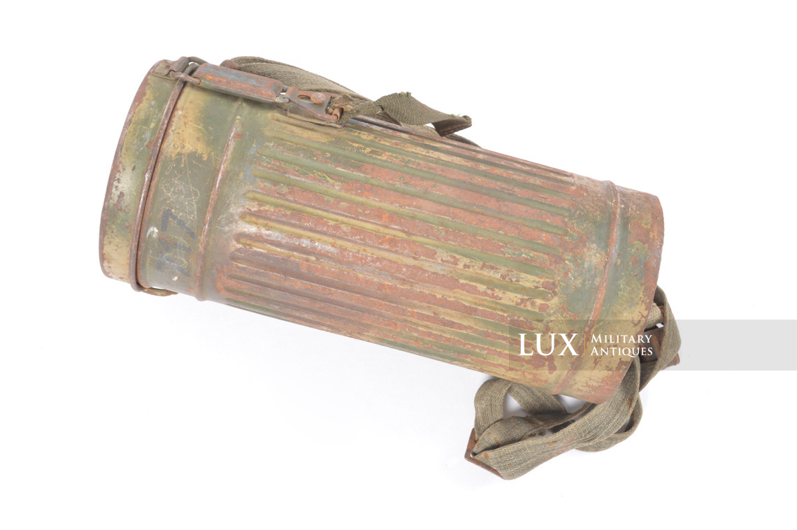 German Normandy camouflage gas mask canister set, « untouched / as-found » - photo 15
