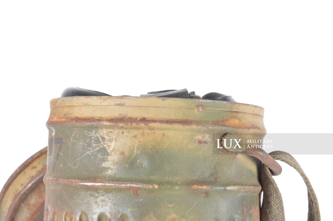German Normandy camouflage gas mask canister set, « untouched / as-found » - photo 25