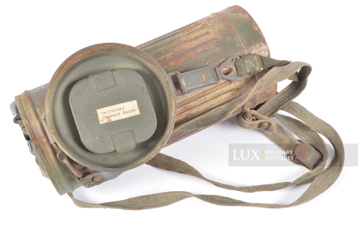German Normandy camouflage gas mask canister set, « untouched / as-found » - photo 51
