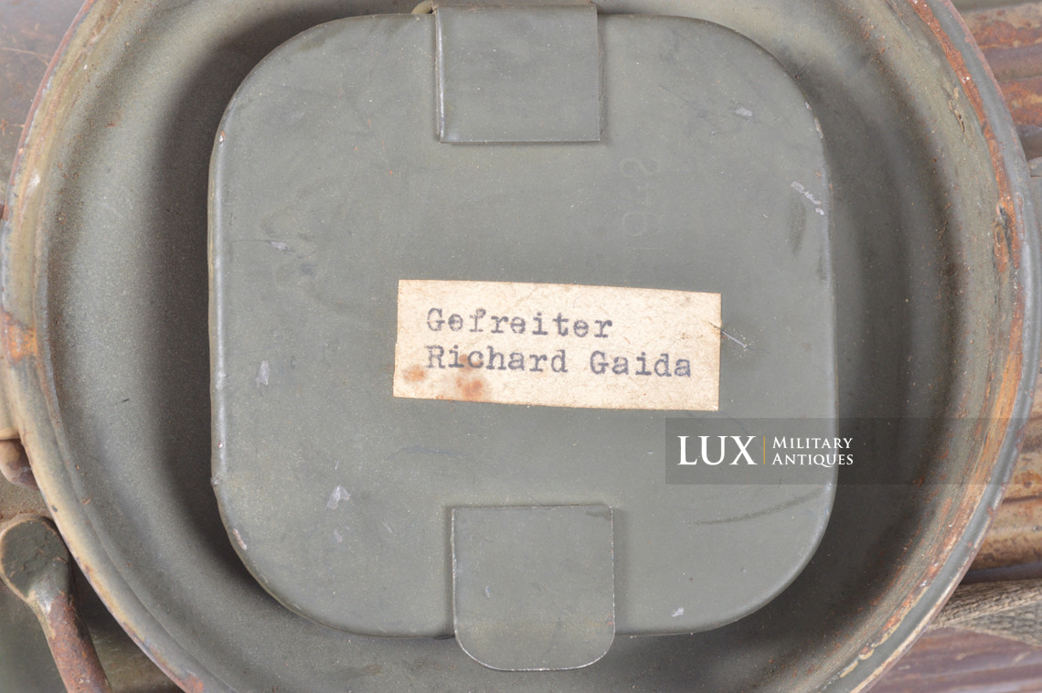 German Normandy camouflage gas mask canister set, « untouched / as-found » - photo 52