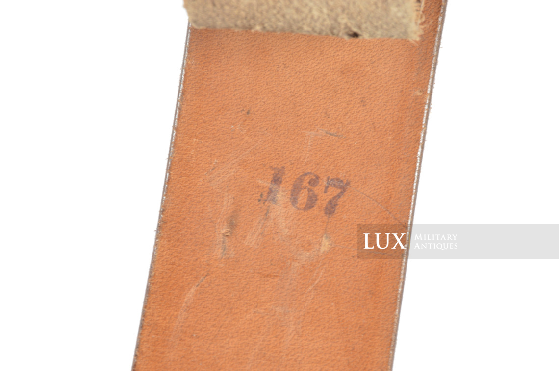 Late-war Heer / Waffen-SS leather belt, « FRANZ BREHME 1943 » - photo 14