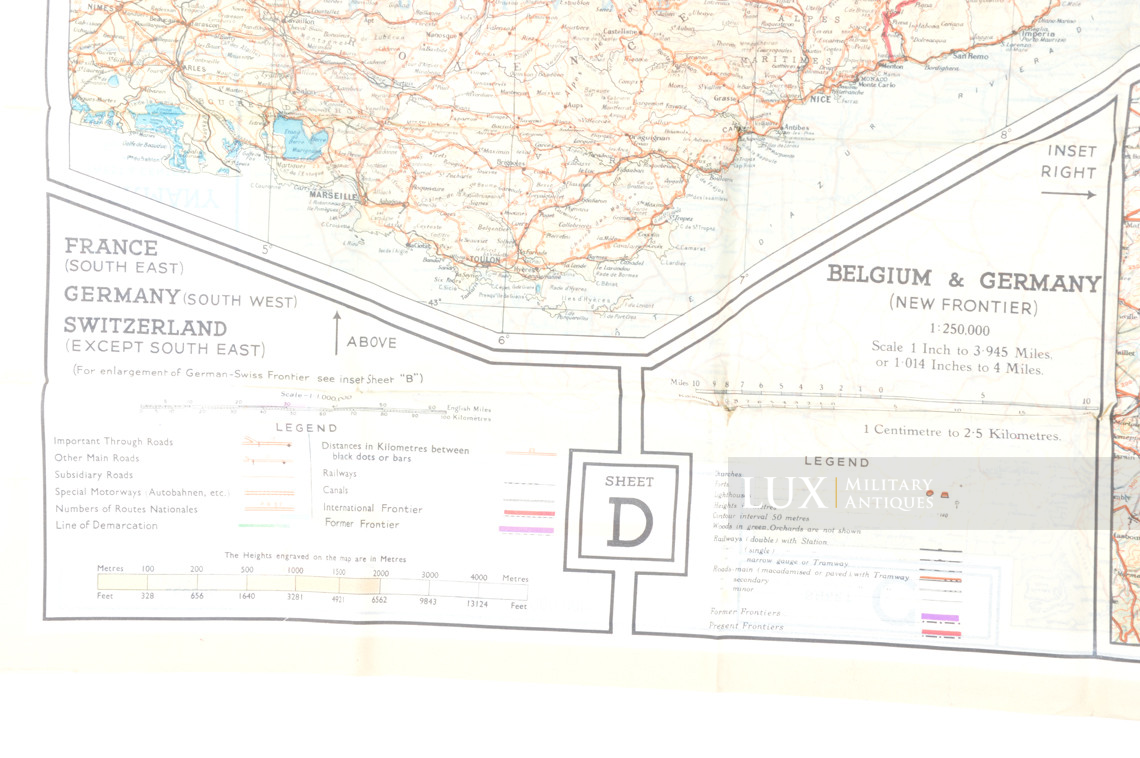 Silk map « Sheet C&D » France Germany Holland Belgium - photo 13