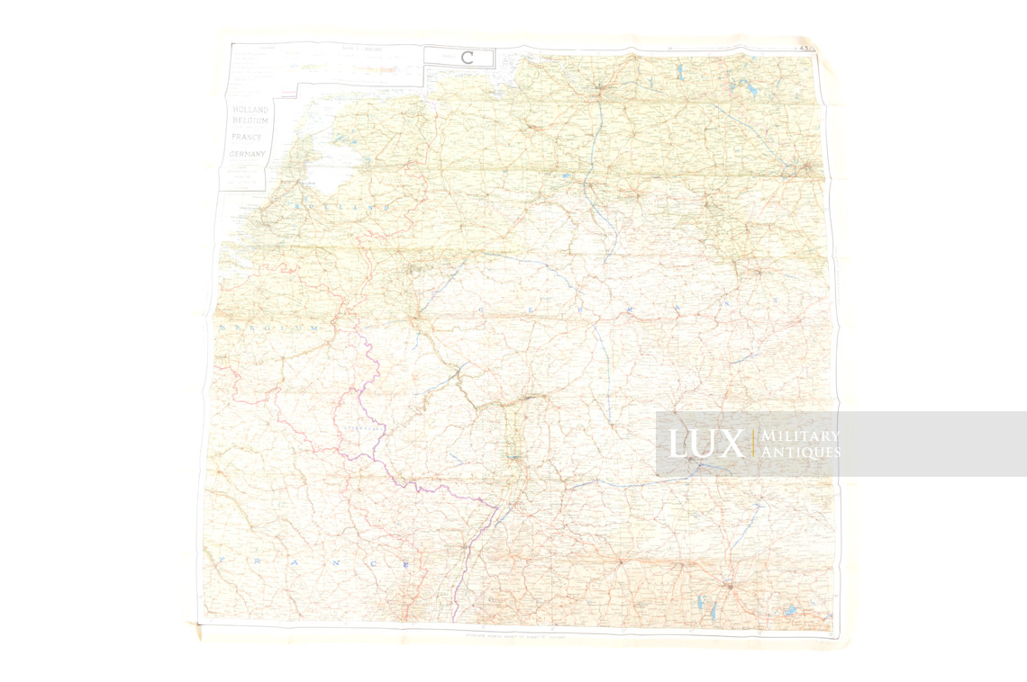 Ensemble carte en soie US « Sheet C&D », France Germany Holland Belgium - photo 13