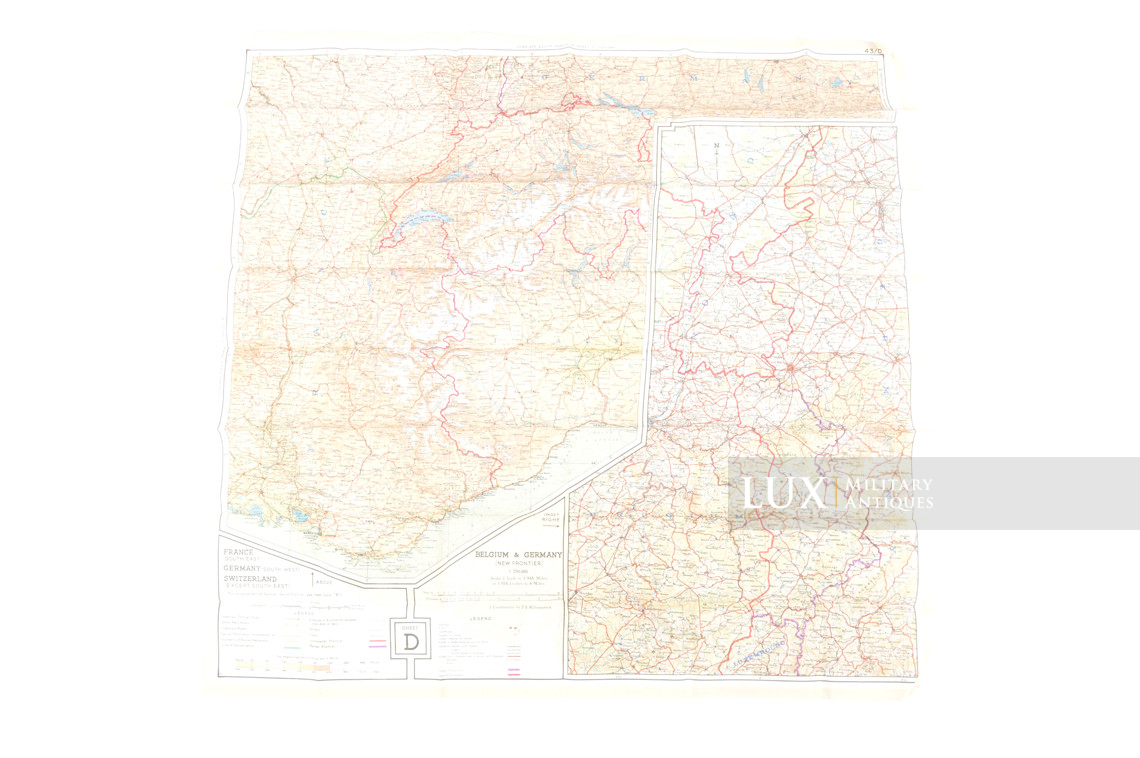 Ensemble carte en soie US « Sheet C&D », France Germany Holland Belgium - photo 18