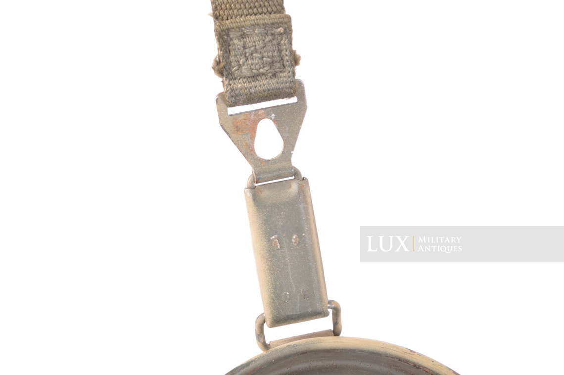 German tan camouflage gas mask canister set, named - photo 25