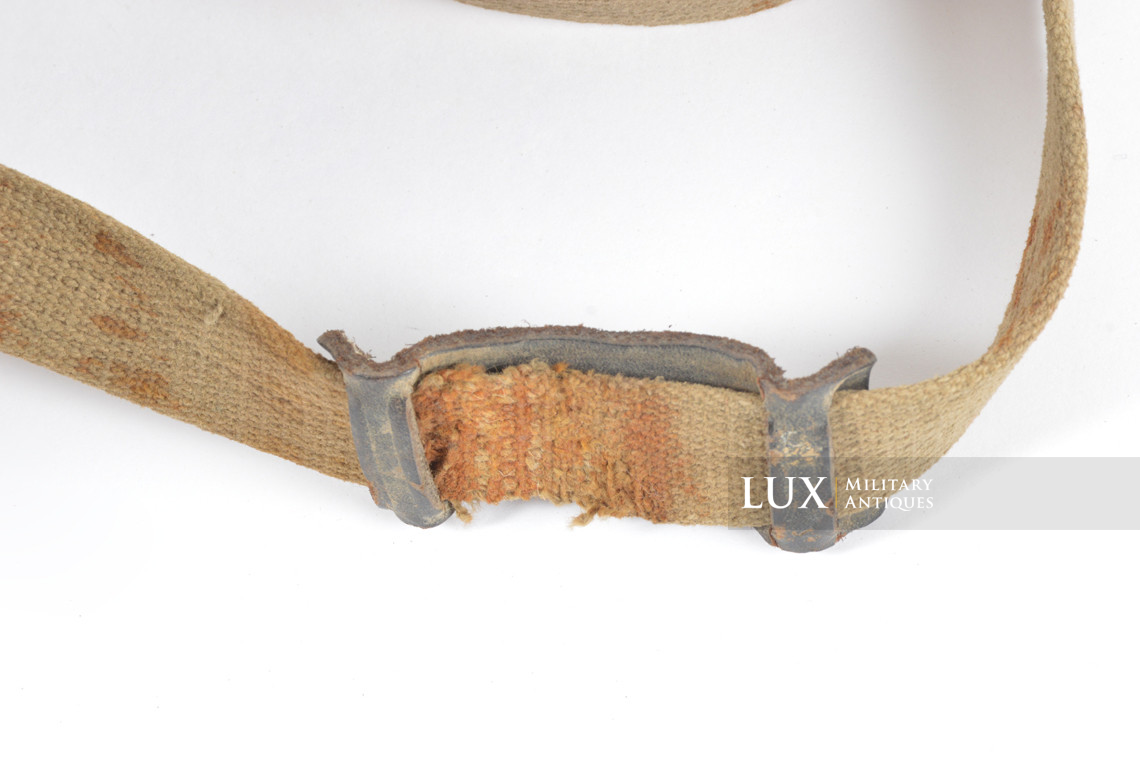 German tan camouflage gas mask canister set, named - photo 28