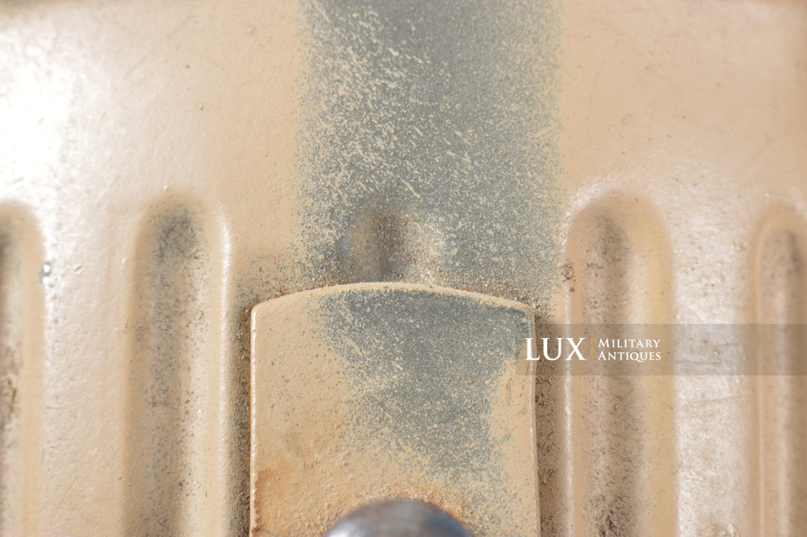 German tan camouflage gas mask canister set, named - photo 36
