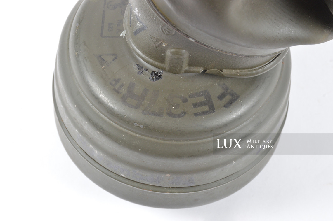 German tan camouflage gas mask canister set, named - photo 46