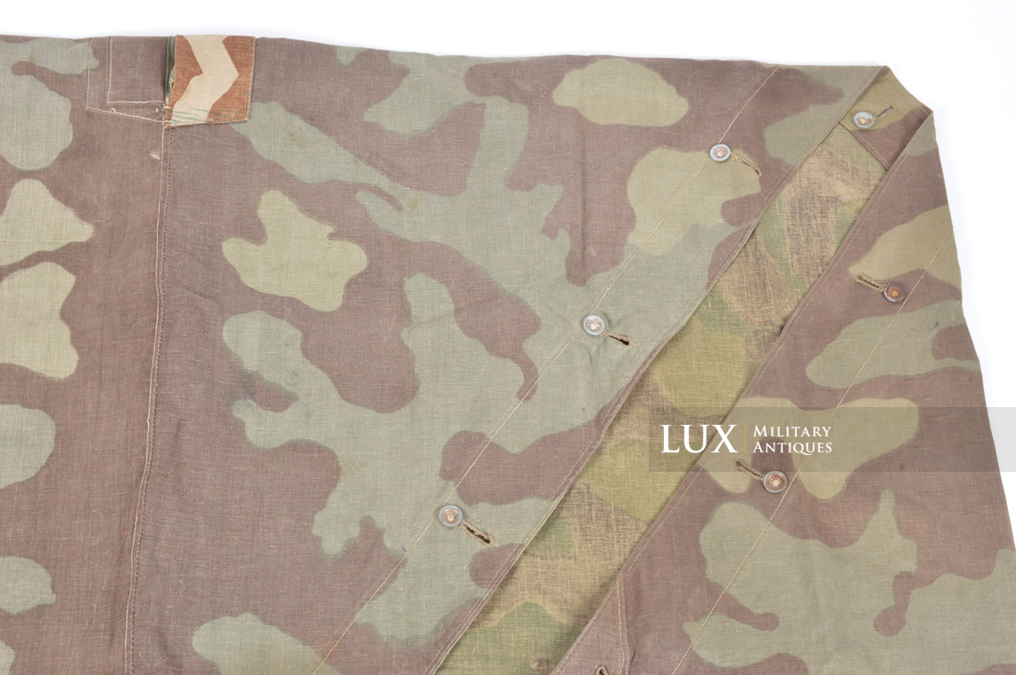 Rare German Heer / Luftwaffe italian / splinter camouflage shelter quarter / poncho, « RBNr » - photo 9