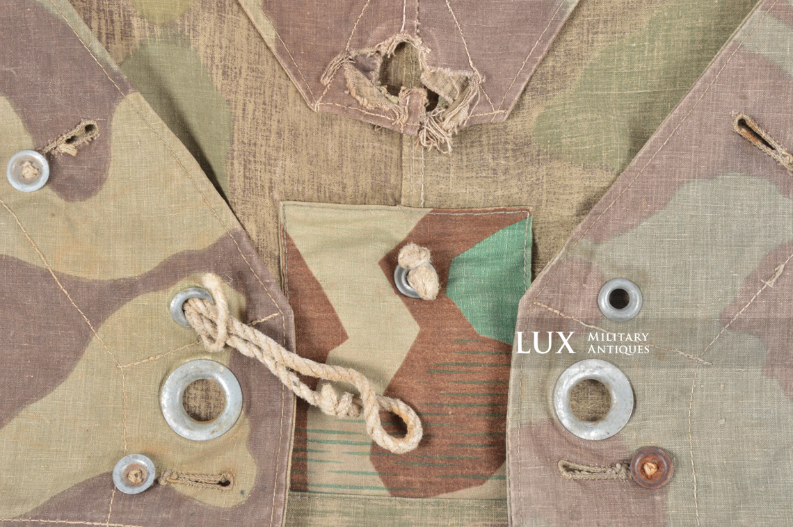 Rare German Heer / Luftwaffe italian / splinter camouflage shelter quarter / poncho, « RBNr » - photo 11