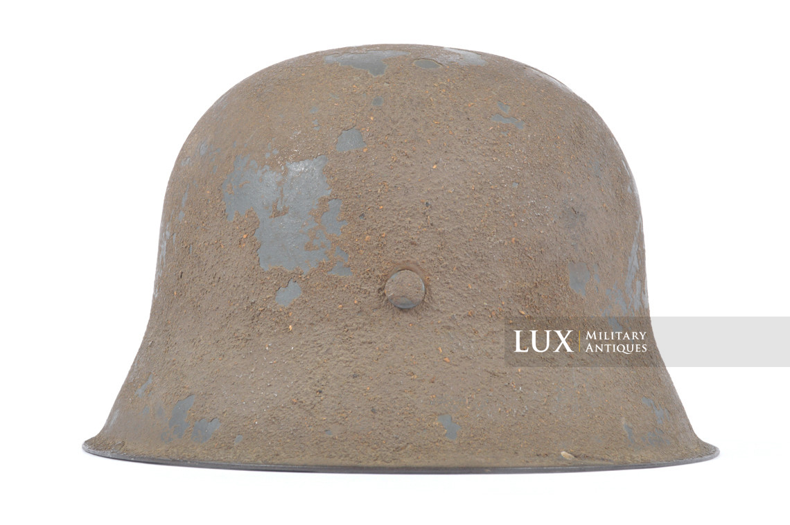 Rare M42 Waffen-SS sawdust textured camouflage combat helmet, « ckl66 » - photo 12