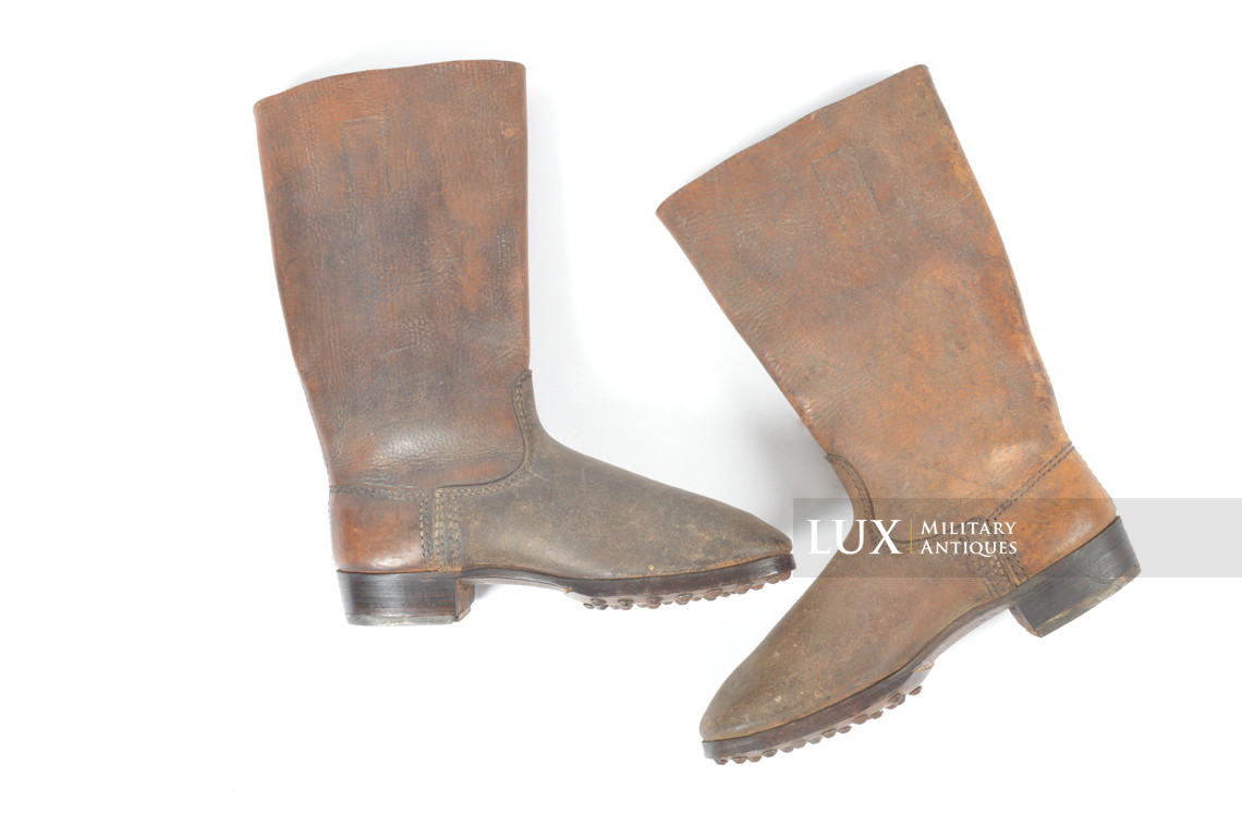 Rare late-war Waffen-SS issued combat brown jackboots, « SS - 1943 » - photo 7