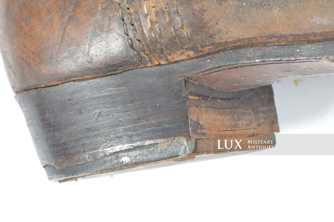 Rare late-war Waffen-SS issued combat brown jackboots, « SS - 1943 » - photo 11