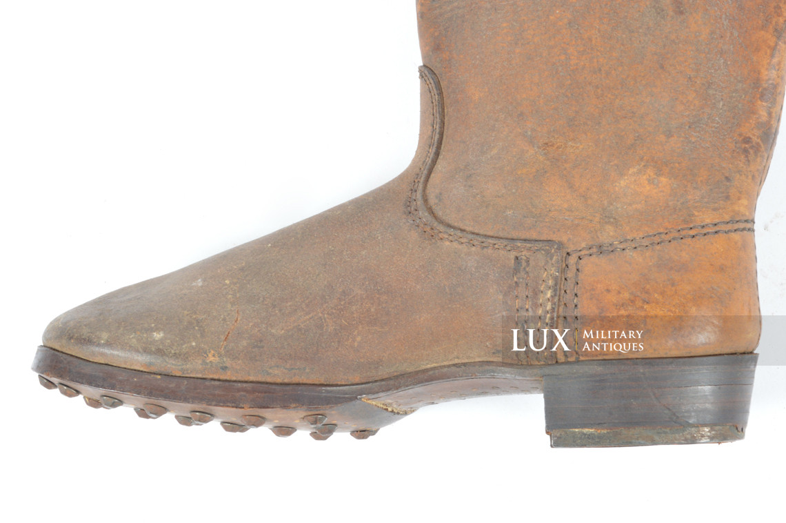 Rare late-war Waffen-SS issued combat brown jackboots, « SS - 1943 » - photo 14