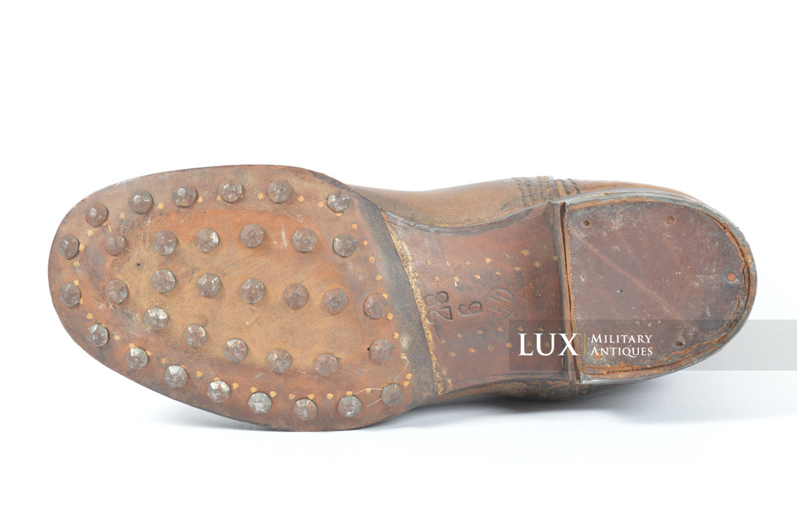 Rare late-war Waffen-SS issued combat brown jackboots, « SS - 1943 » - photo 17