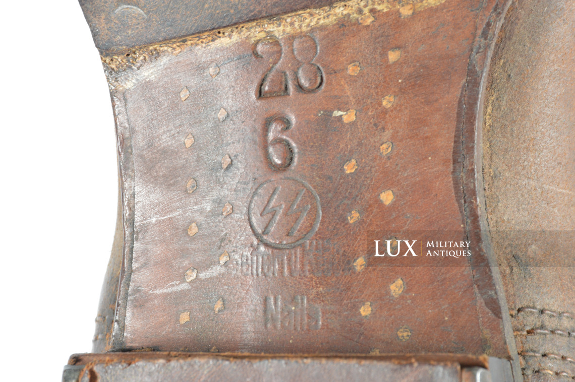Rare late-war Waffen-SS issued combat brown jackboots, « SS - 1943 » - photo 19