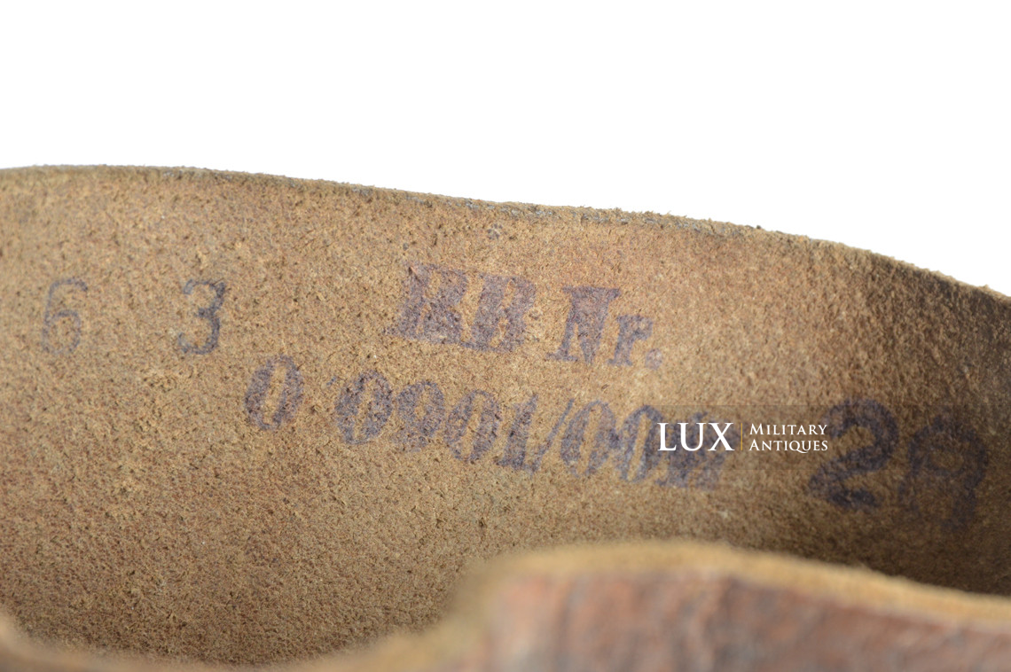 Rare late-war Waffen-SS issued combat brown jackboots, « SS - 1943 » - photo 24