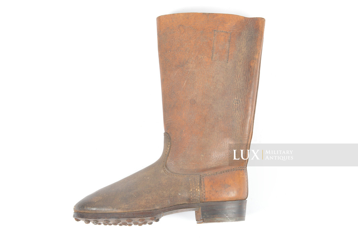Rare late-war Waffen-SS issued combat brown jackboots, « SS - 1943 » - photo 26