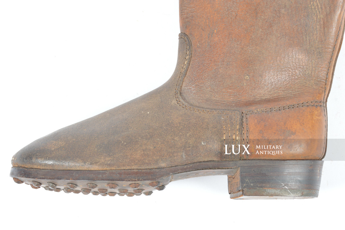 Rare late-war Waffen-SS issued combat brown jackboots, « SS - 1943 » - photo 28