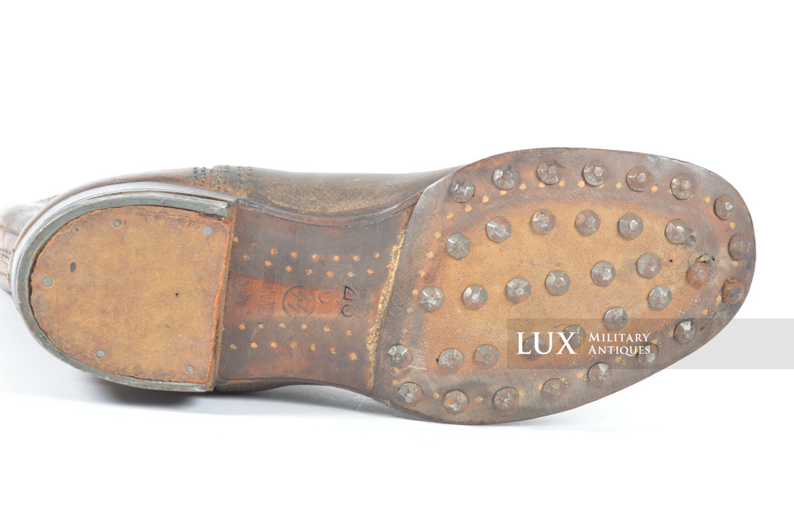 Rare late-war Waffen-SS issued combat brown jackboots, « SS - 1943 » - photo 35