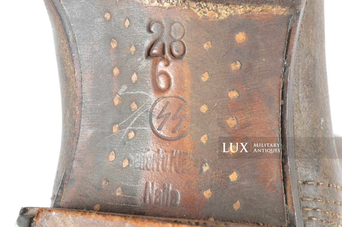Rare late-war Waffen-SS issued combat brown jackboots, « SS - 1943 » - photo 37