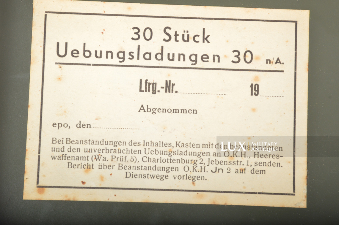 Boite allemande pour 30 allumeurs pour grenades, « Uebungsladungen » - photo 14