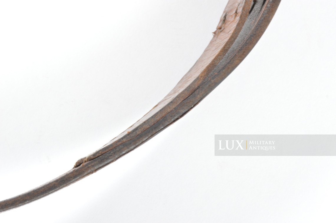 Early Luftwaffe chocolate brown combat service belt, « unit marked / 1937 » - photo 15