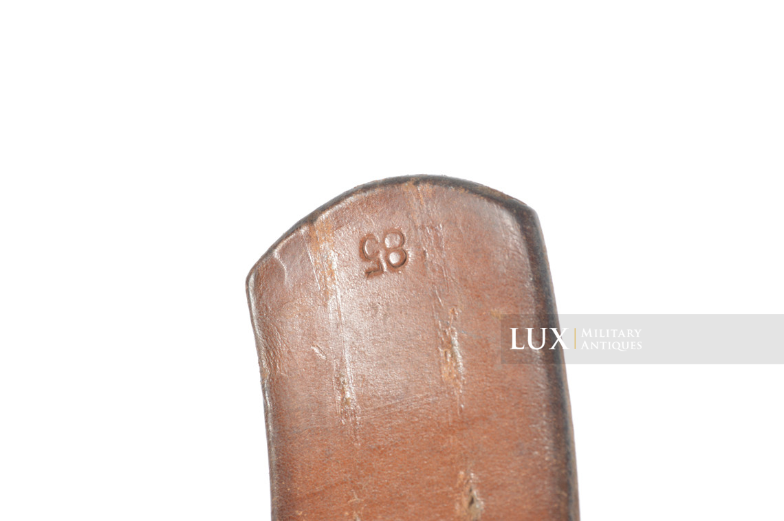 Early Luftwaffe chocolate brown combat service belt, « unit marked / 1937 » - photo 16