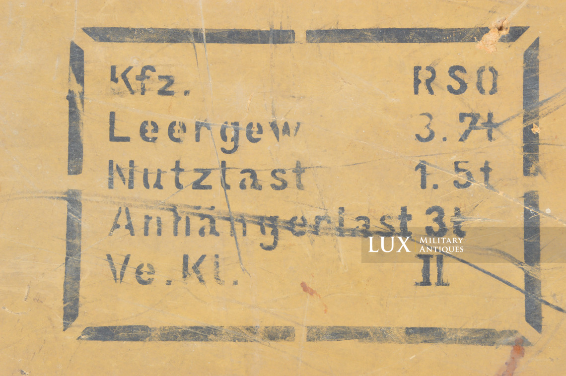 Porte fin de guerre de véhicule allemand, « RSO » - photo 13