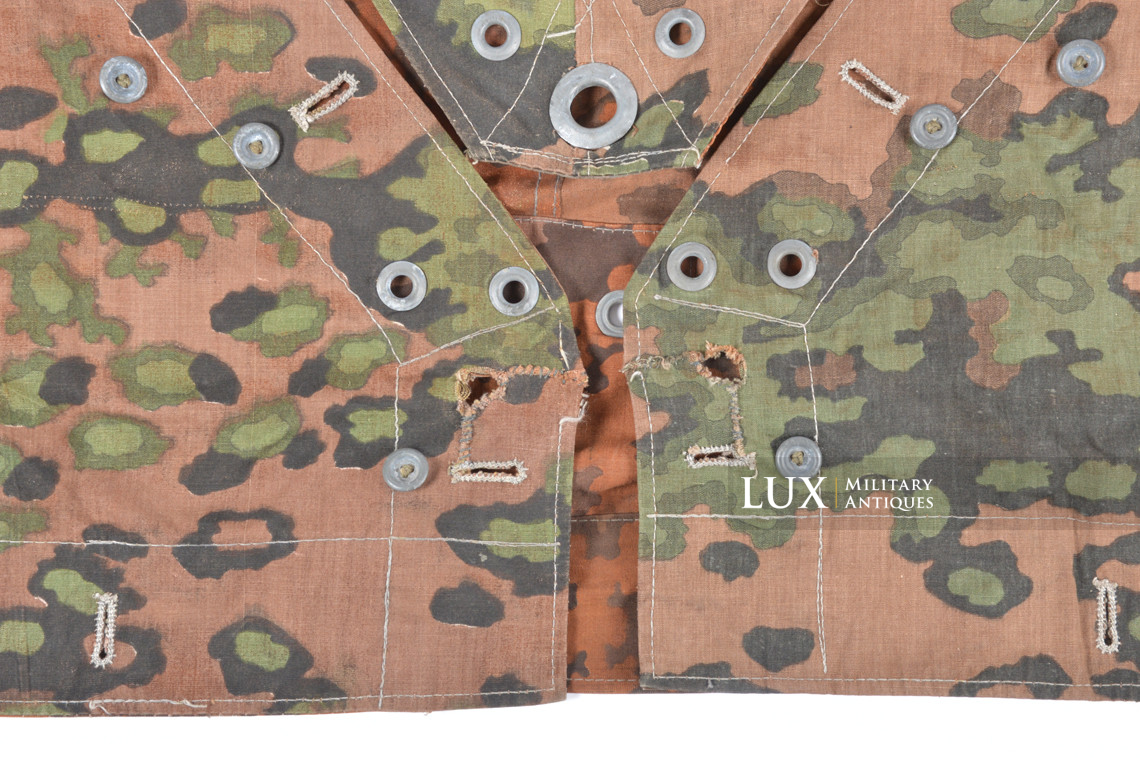 Late-war Waffen-SS Oakleaf B camouflage shelter quarter / poncho, « RBNr » - photo 11