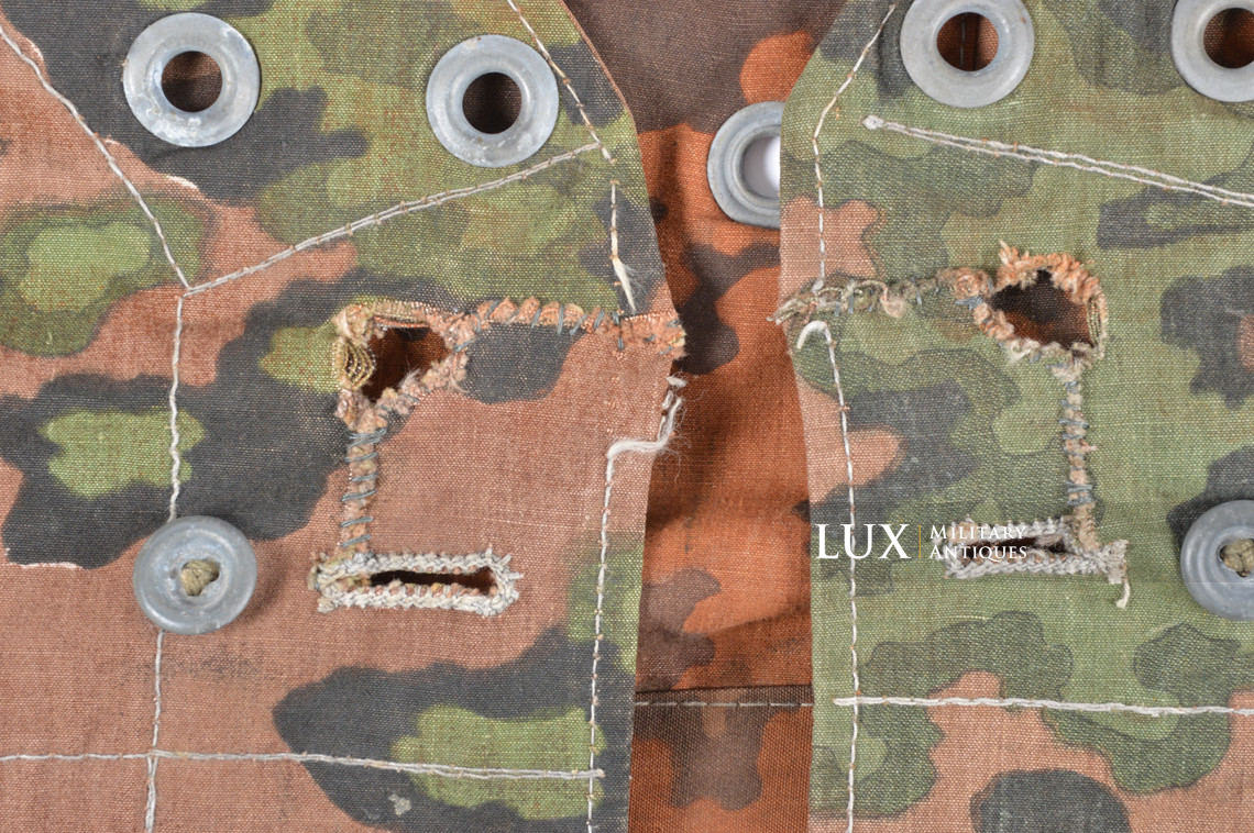 Late-war Waffen-SS Oakleaf B camouflage shelter quarter / poncho, « RBNr » - photo 12