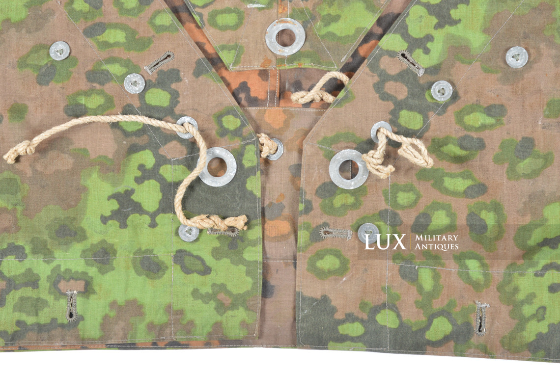 Late-war Waffen-SS Oakleaf A camouflage shelter quarter / poncho, « unissued » - photo 11