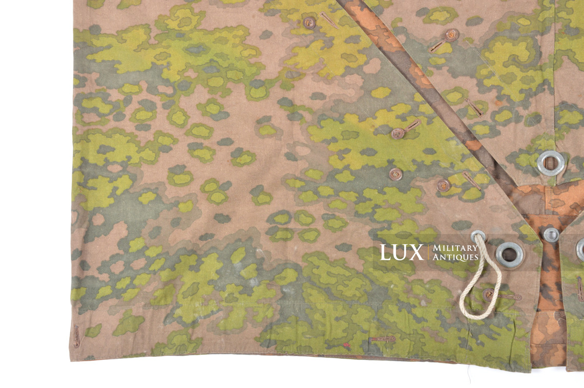 Late-war Waffen-SS Oakleaf A camouflage shelter quarter / poncho, « unissued » - photo 7