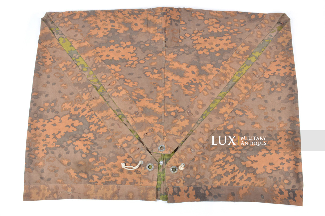Late-war Waffen-SS Oakleaf A camouflage shelter quarter / poncho, « unissued » - photo 23