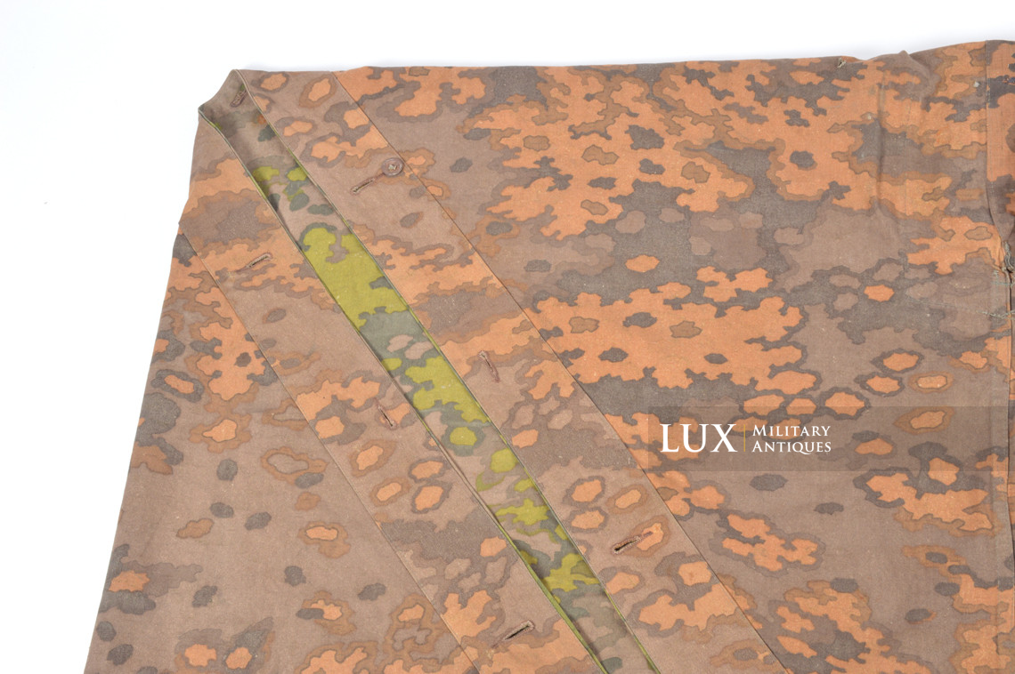 Late-war Waffen-SS Oakleaf A camouflage shelter quarter / poncho, « unissued » - photo 25