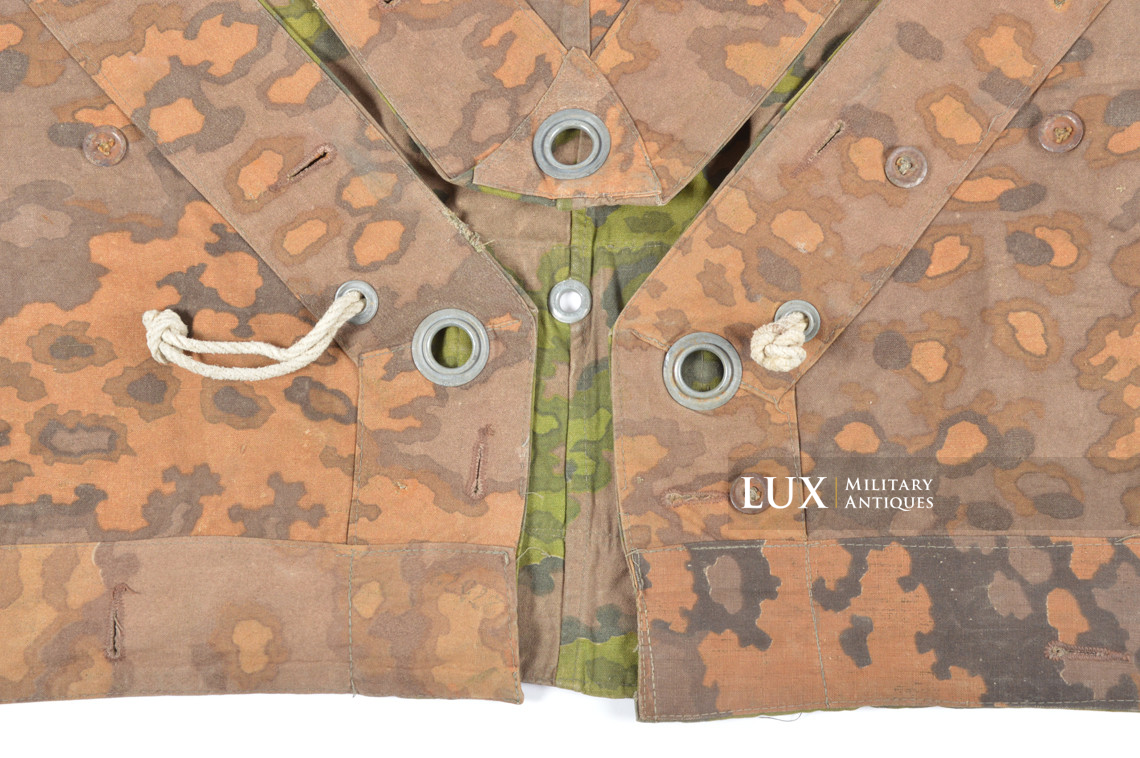 Late-war Waffen-SS Oakleaf A camouflage shelter quarter / poncho, « unissued » - photo 28