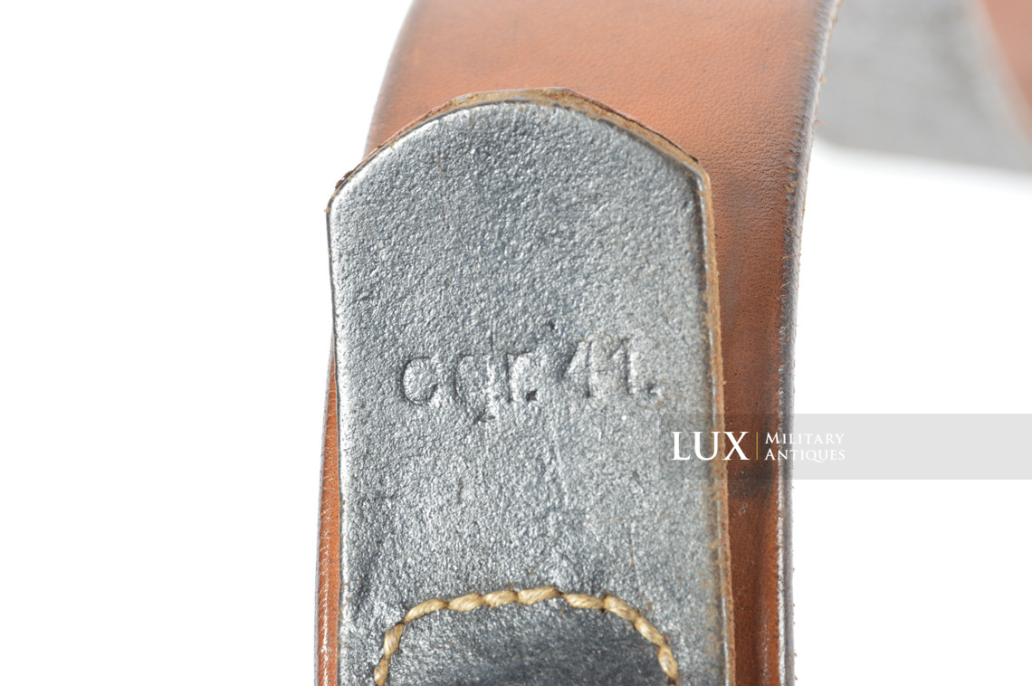 Cuir de ceinturon Heer / Waffen-SS début de guerre, « cqr.41 » - photo 10