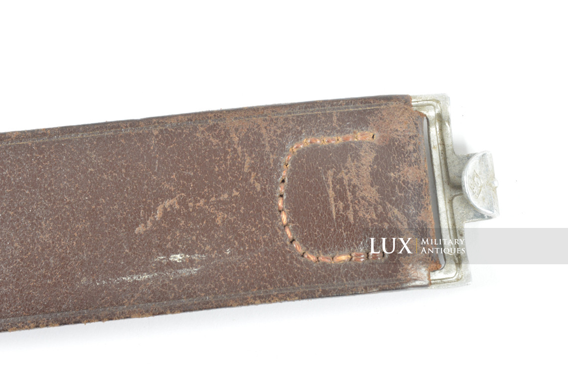 Cuir de ceinturon allemand Luftwaffe précoce en cuir brun chocolat, régiment « FLAK / 1936 » - photo 7