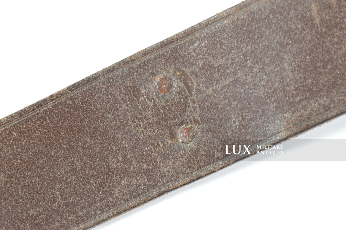 Cuir de ceinturon allemand Luftwaffe précoce en cuir brun chocolat, régiment « FLAK / 1936 » - photo 18