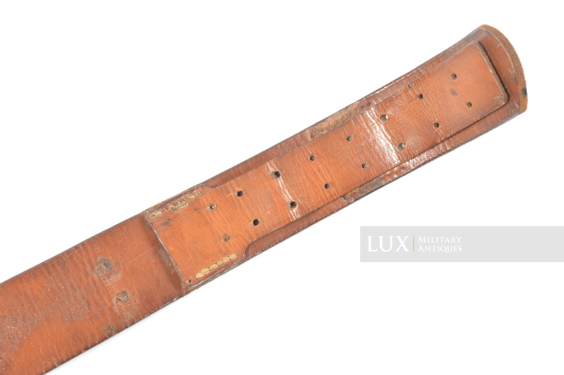 Cuir de ceinturon allemand Luftwaffe précoce en cuir brun chocolat, régiment « FLAK / 1936 » - photo 19