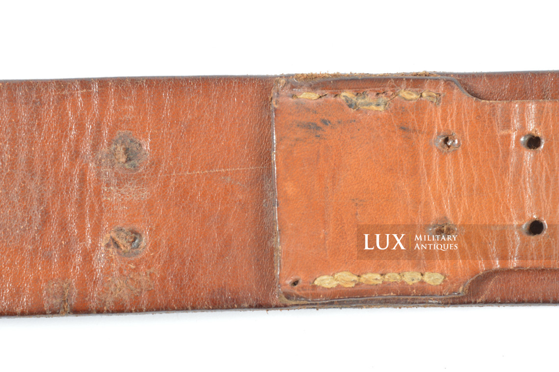 Cuir de ceinturon allemand Luftwaffe précoce en cuir brun chocolat, régiment « FLAK / 1936 » - photo 20