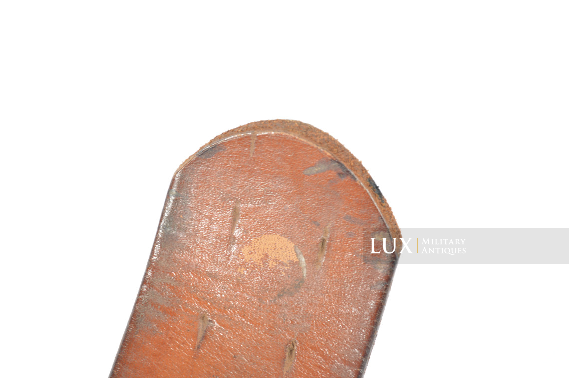 Cuir de ceinturon allemand Luftwaffe précoce en cuir brun chocolat, régiment « FLAK / 1936 » - photo 22