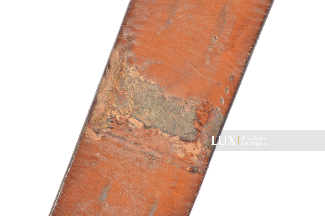 Cuir de ceinturon allemand Luftwaffe précoce en cuir brun chocolat, régiment « FLAK / 1936 » - photo 23