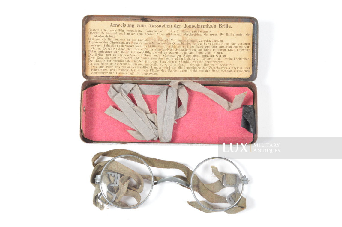 Early German cased gas mask glasses, « Masken-Brille » - photo 7