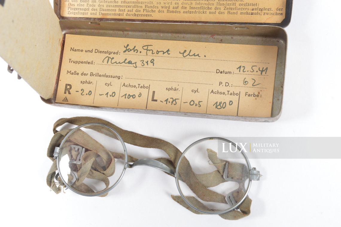 Early German cased gas mask glasses, « Masken-Brille » - photo 8