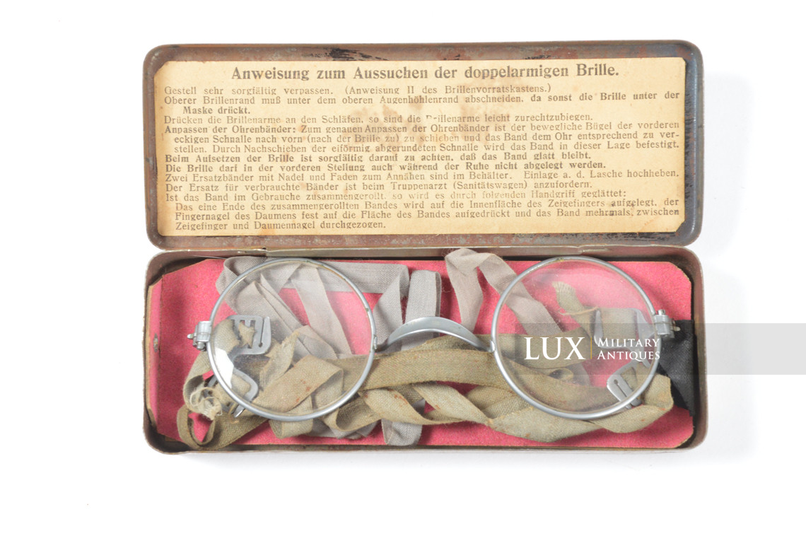 Early German cased gas mask glasses, « Masken-Brille » - photo 9