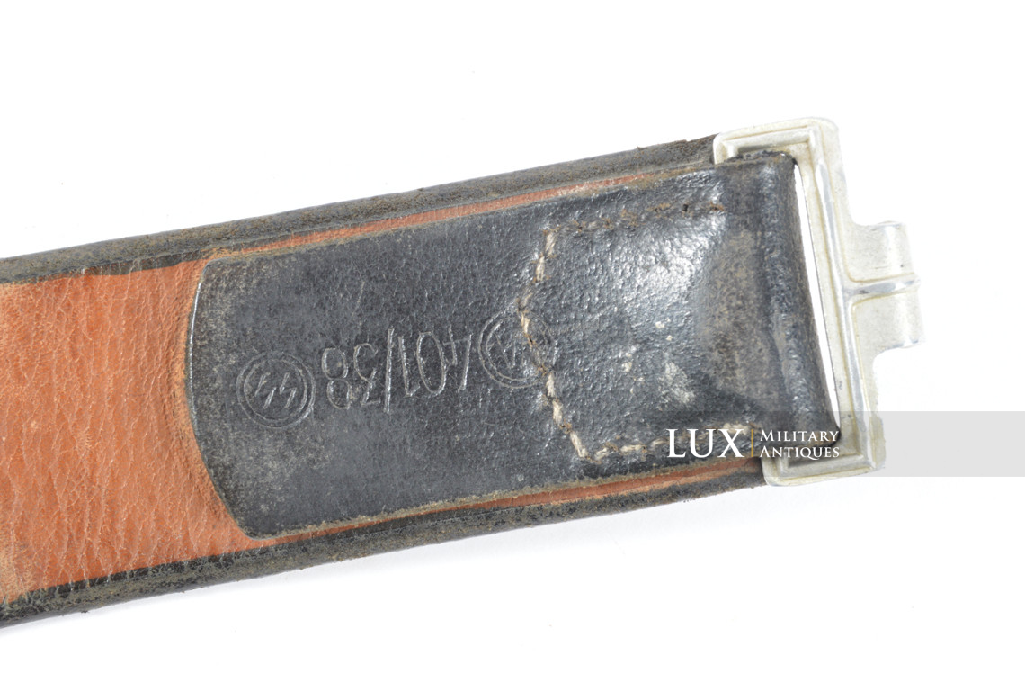 Rare cuir de ceinturon Waffen-SS précoce, « VA 401/38 SS » - photo 9